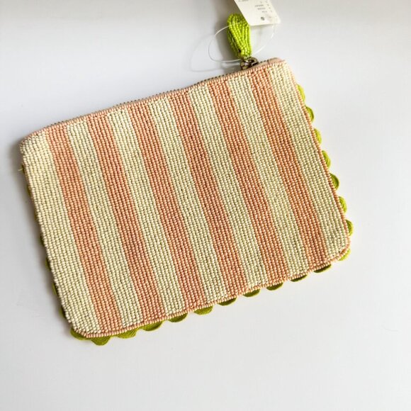 Anthropologie Beaded Zip Pouch Monogram "C" - Picture 4 of 5